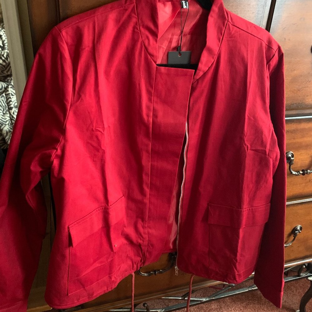 Brand New Red Zip Jacket